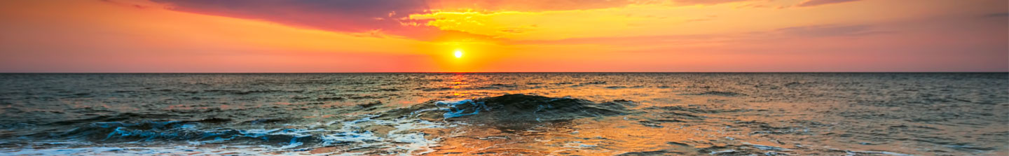 A beautiful sunrise over the sea